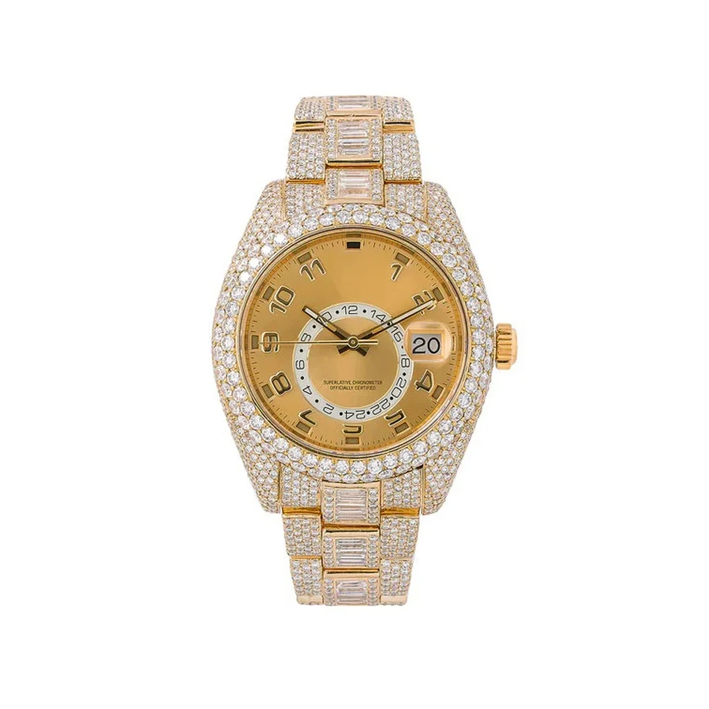 Brand New 29 Ct Luxury Moissanite Watch For Christmas Gift Hip-Hop Automatic Diamond Watch Buy Now Low Price