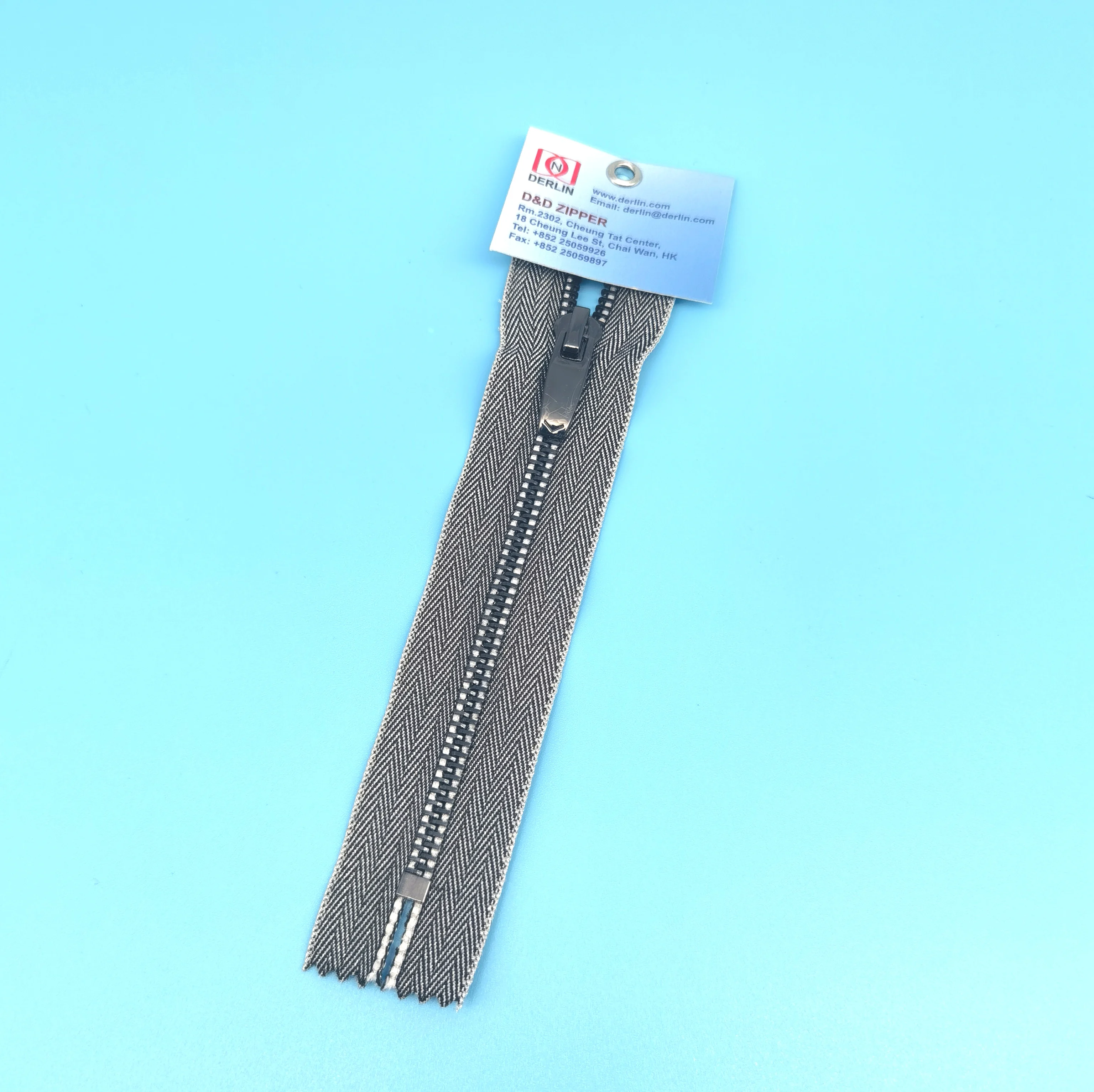 OEKO-TEX Metal zipper, Shiny gun teeth  flash tape