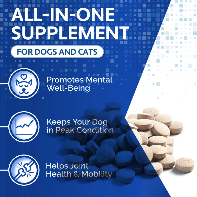 OEM ODM Pet Nutritional Supplements Multivitamin mineral Veterinary Vitamins Tablets For Dog And Cat