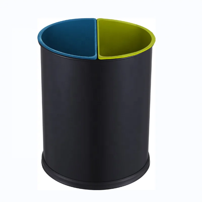 Разделительная корзина для гостиничных номеров, Офисная Сортировка отходов, 5 л, два отсека, мусорные контейнеры