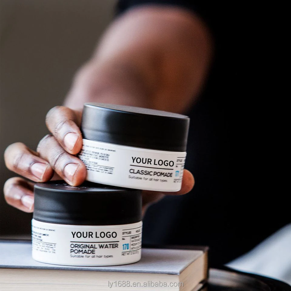 OEM Private Label Easy Clean Water Based Men High Shine Pomade Strong Hair Pomade for Hair Styling
