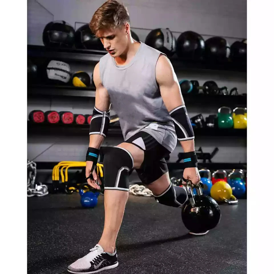 Высококачественные сшиваемые тяжелые подтяжки 5 мм 7 мм Неопреновые коленные рукава дышащий компрессионный рукав бандаж Поддержка Спорт