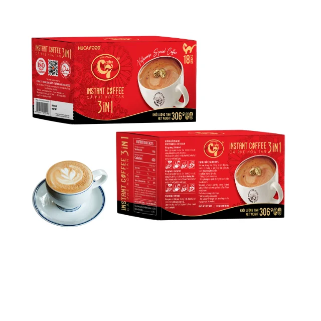 Premium 3in1 Vietnamese Instant Coffee HUCAFOOD Brand Name Golden Weasel C7
