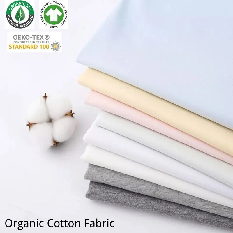 GOTS GRS Certified Organic Cotton Fabric Customizable Print Fabric Cotton Jersey For Baby Clothes