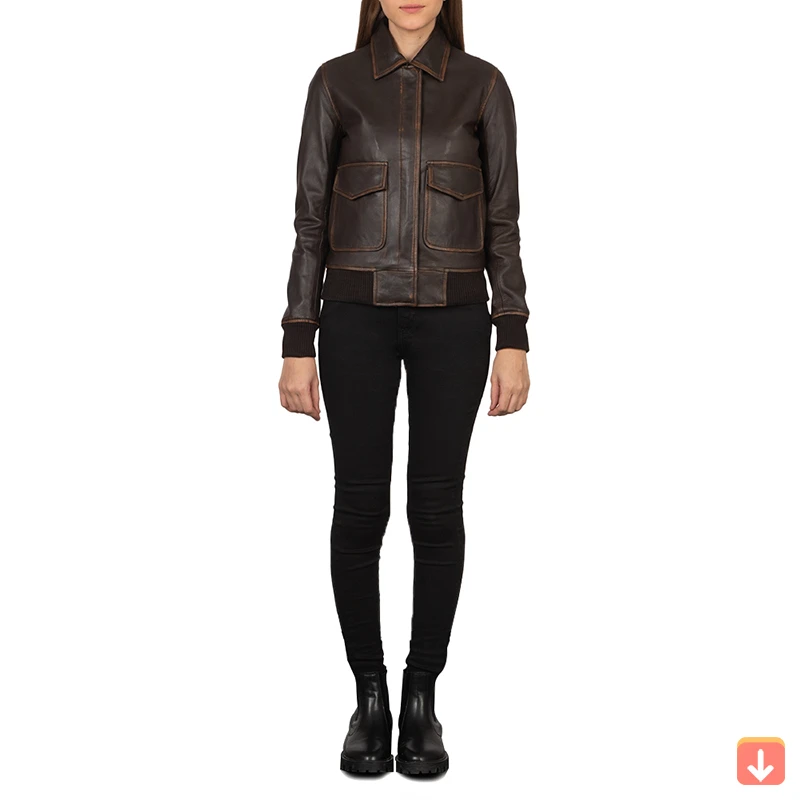 Wholesale Ladies Genuine Sheep Leather Jacket Ladies Cropped Bomber Style Fashion Spring Real Leather Jacket Women oem