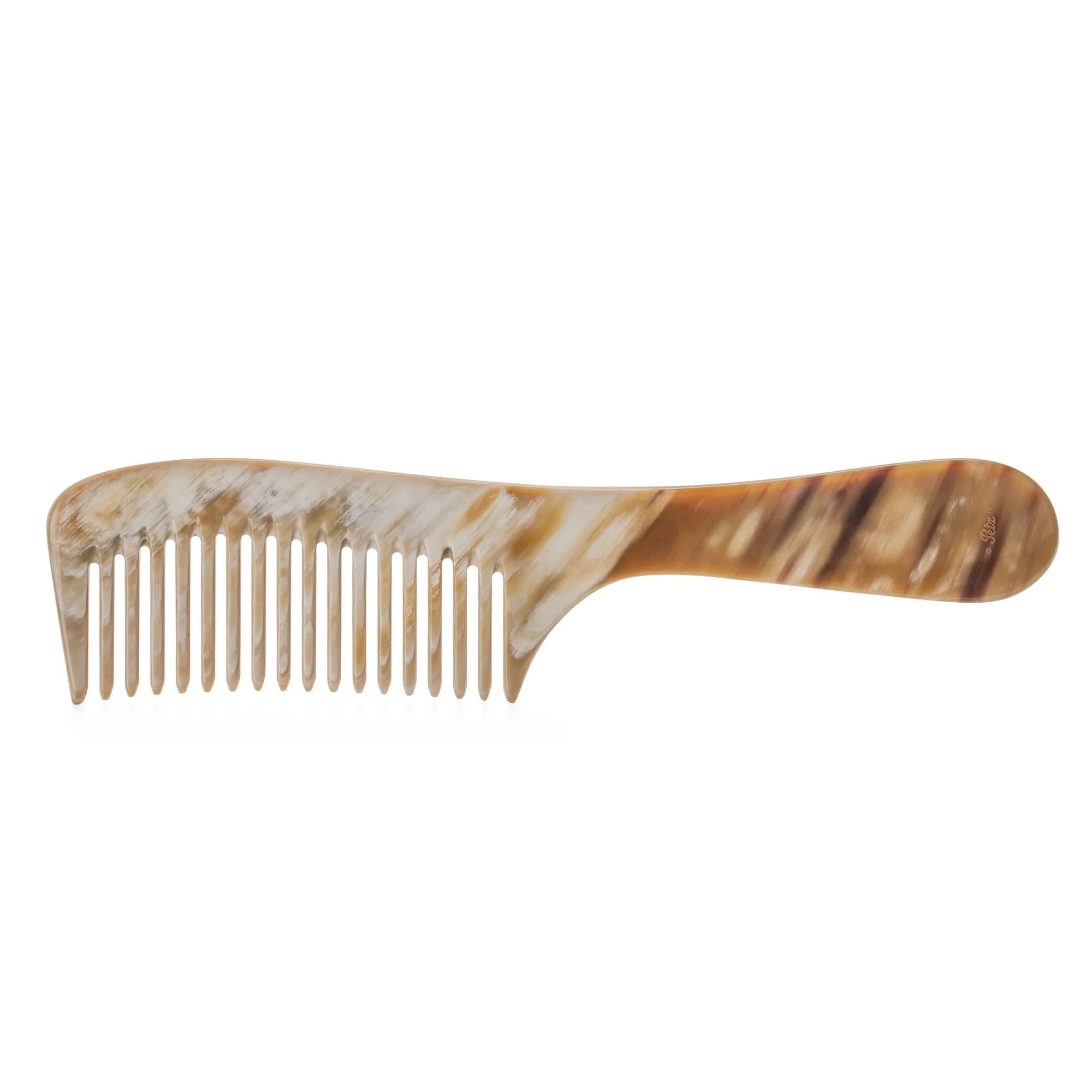 Natural Brown Buffalo Horn Comb Good Polished Ox Horn Comb with Wood Handle Very Cheap Cow Horn Lice Hair Comb for Hair Care