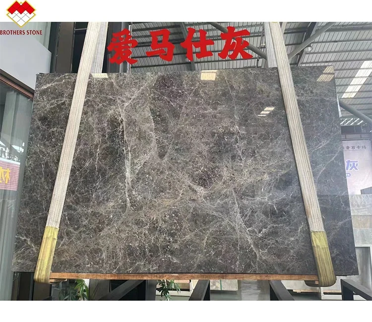 High Quality Turkish Her-mes Grey Marble Slabs Glazed Armani Grey Polished Carrara Marble Tiles Calcite Type for Villas