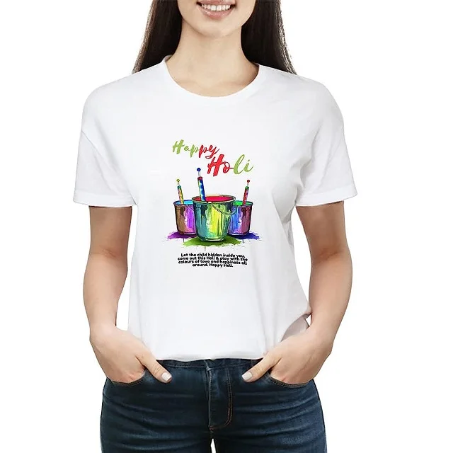 Wholesale High Class Women Plain Dyed White Tee Custom Printed Sublimation Blanks Oversized Round Neck Gents T Shirts For Summer