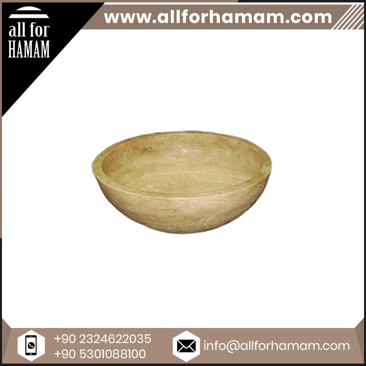 Best Selling Modern Design Natural Stone Marble Travertine Basin Sink Washbasin for Bathroom & Kitchen Countertops