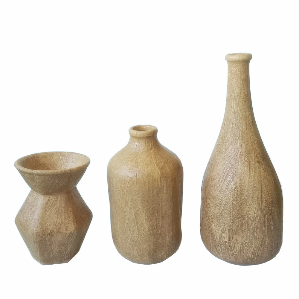 12 Inch Tabletop Decor Home Decoration Polyresin Flower Vase Clay Effect Resin Nordic STYLE