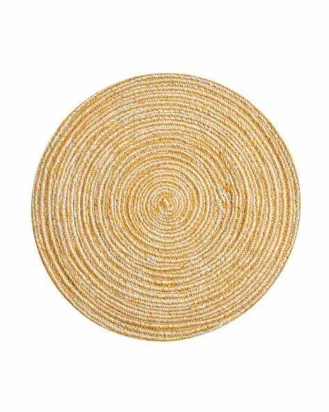 Braided Placemats Set of 6 Table Mats for Dining Tables Woven Washable Non-Slip Place mats Jute fibers and braided