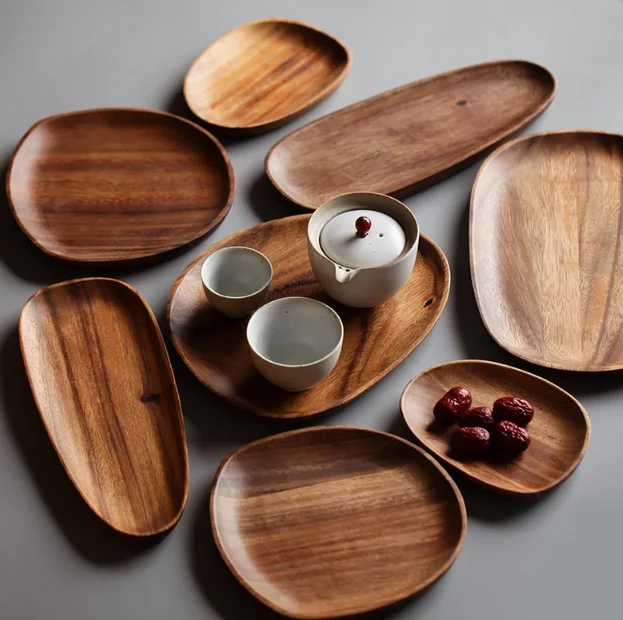 Manufacture High quality vintage handcrafted Multiple shape acacia wooden Oval  dough bowls made in Vietnam