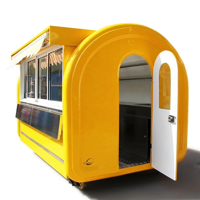 New Mobile Food Trailer Sale Fast Street Food Trucks Breakfast Snacks Ice Cream Hotels Essential Kitchen Equipment Corn Motor