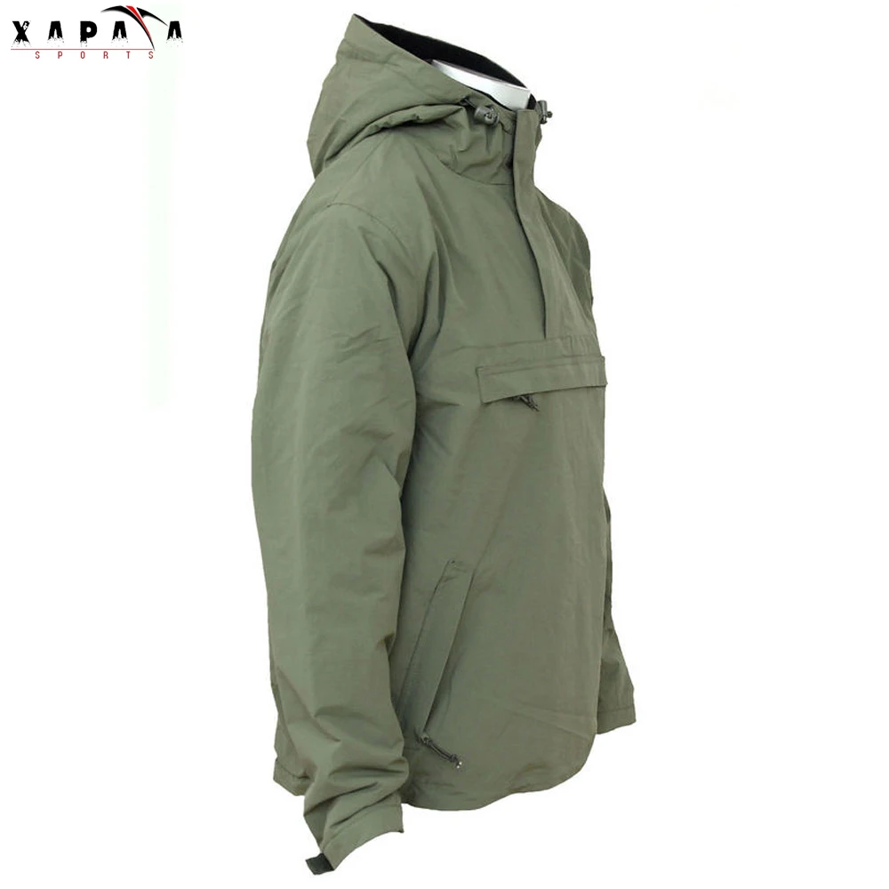 In Green Color Latest Design Breathable Men Wear Windbreaker Anorak Jacket By XAPATA SPORTS