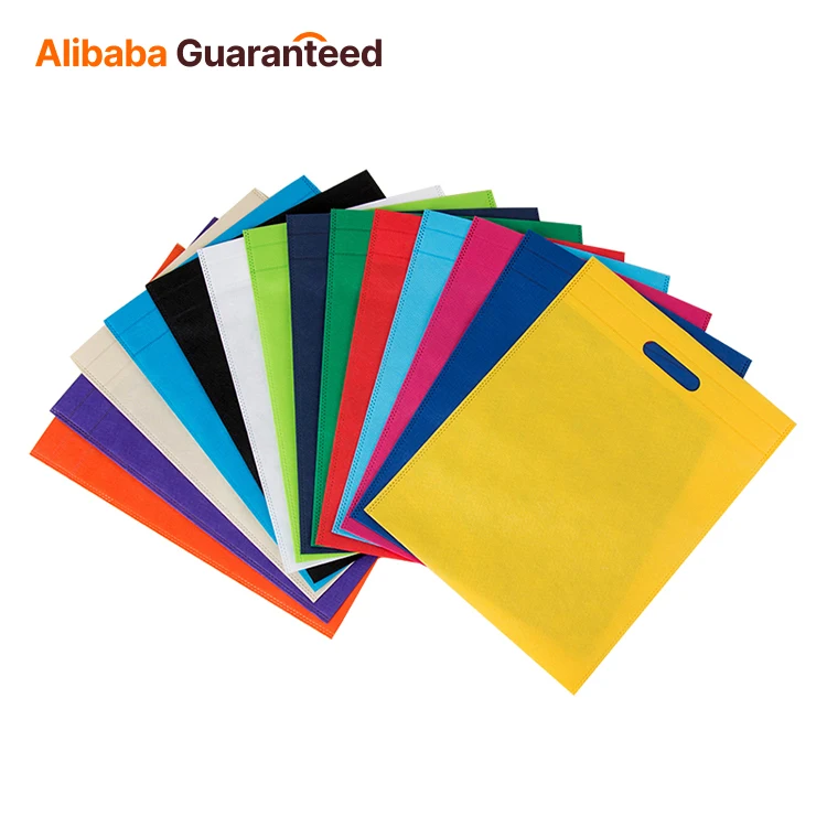 25*30CM recycled die cut non woven shopping bag eco dust good price recyclable D cut non woven shopping bag