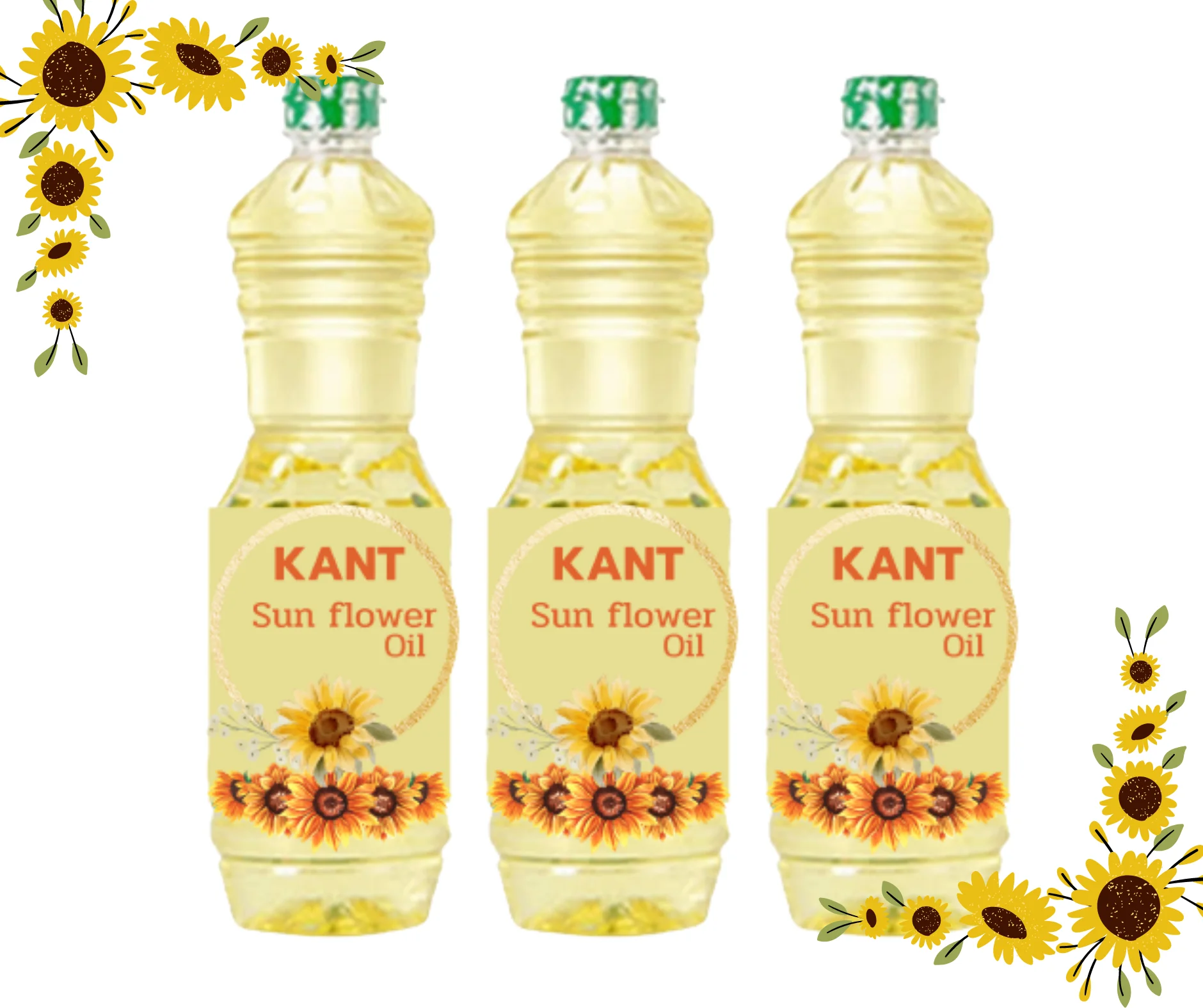 KANT Sunflower oil for cooking grad premium grass bottle product of Thailand OEM bulk high quality GMO free pure cans canned