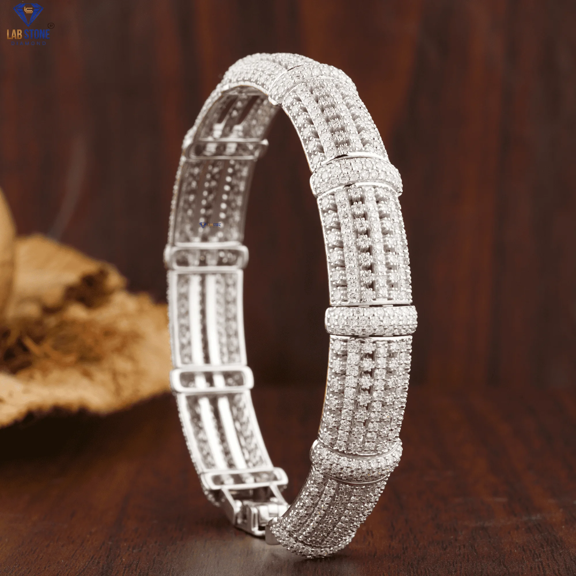9.164 CT Round Brilliant Cut Diamond 18k White Gold  Diamond Bracelet  Cvd/Hpht Diamond  Jewelry