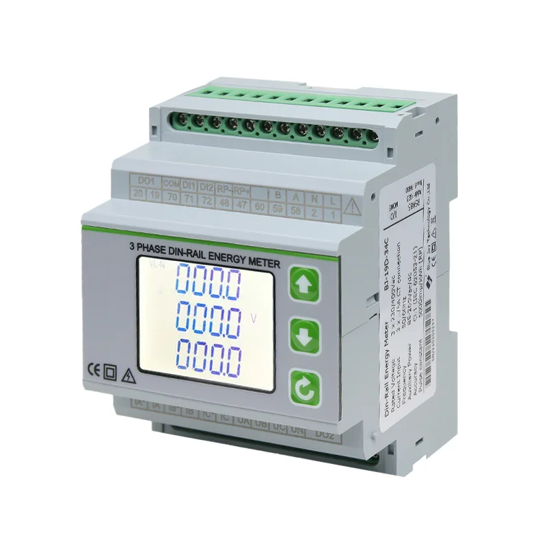 High Quality wifi energy meter electric Power Meter RS485 Modbus 100A Din rail Meter Kwh 3 Phase 4 wire energy meter