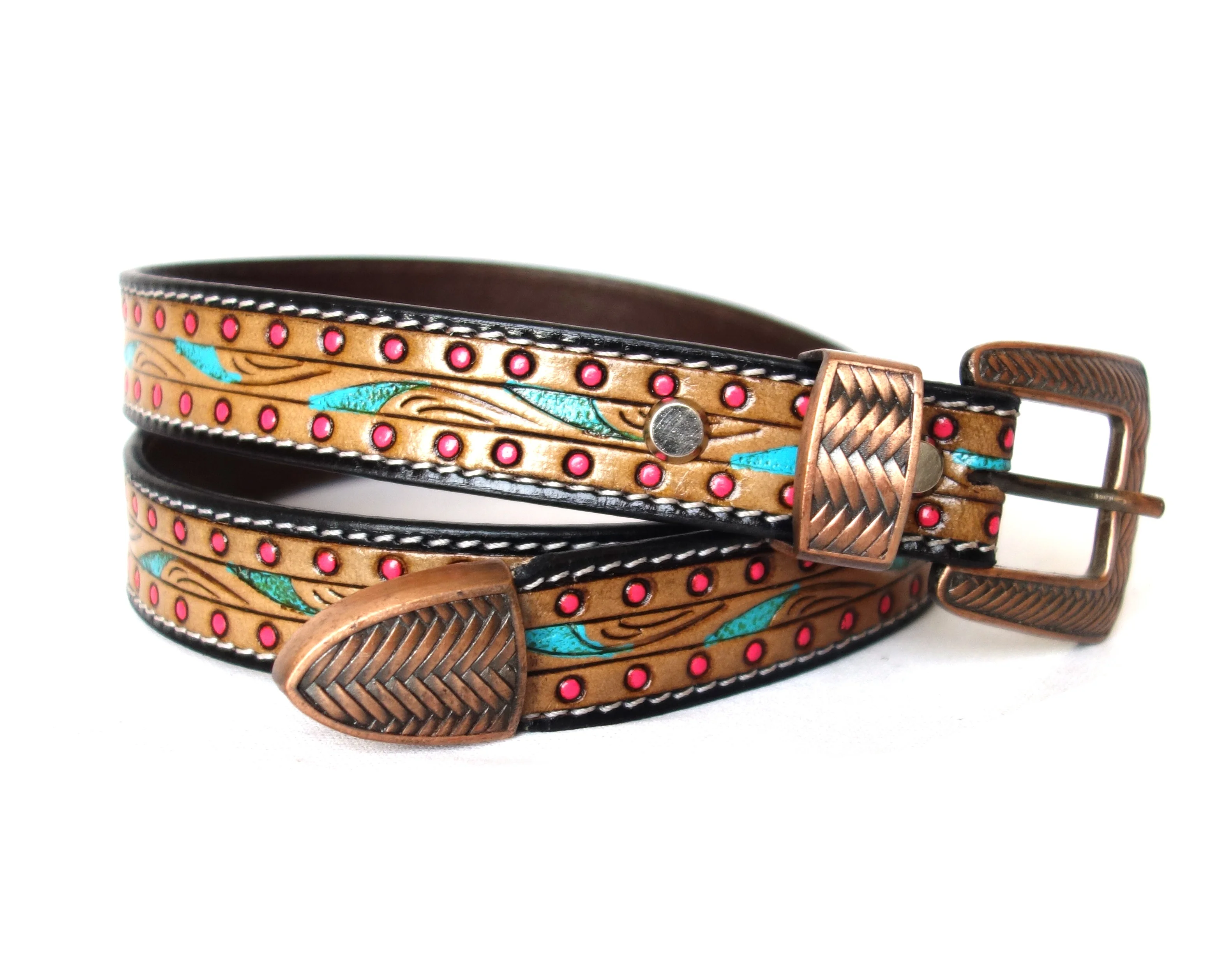 Hand Crafted Leather Belts for Women Ladies Genuine Leather Belt Bulk Purchase 34 to 52 inches Length