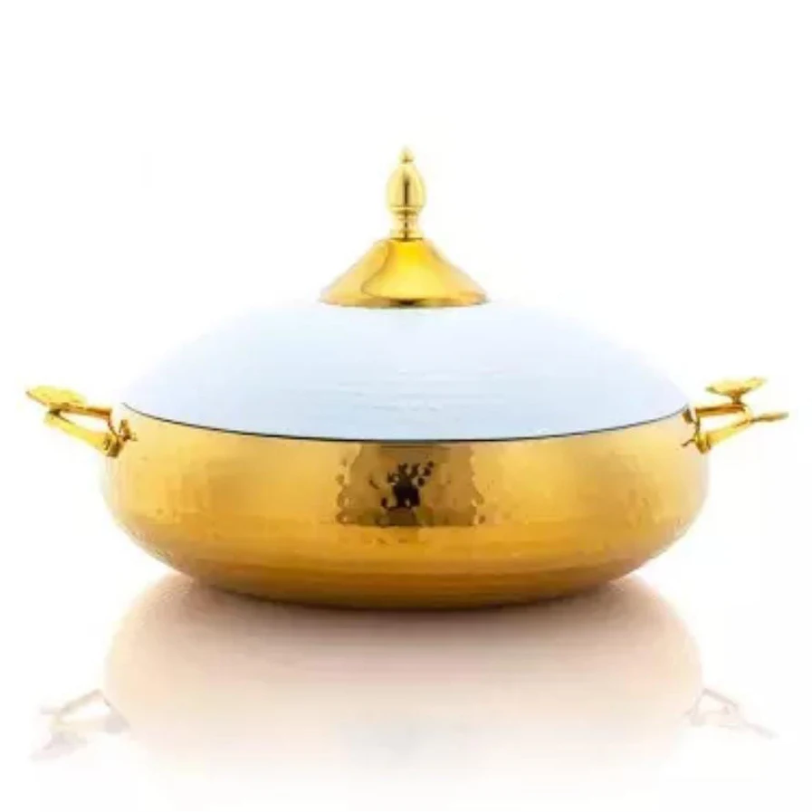 Metal Wood Serving Hot Pot Chapati Storage Server Pot For Home & Hotel Wedding Party Functions