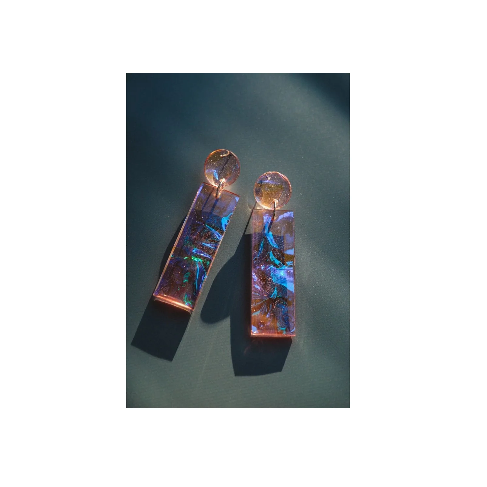 Geometric Hoop Earrings Colourful Candy Silver Needle Resin Stud Earrings For Women Upcoming Fashion Jewellery