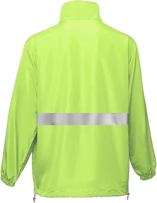 Hi Vis Reflective Lightweight Thin Windbreaker Jacket Sun Protection Construction Worker Custom Logo Breathable Quick Dry