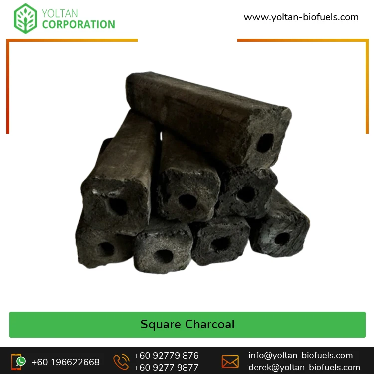 Professional Manufacturer & Exporter Selling Top Notch Quality Square Tubular Shape 100% Tropical Mixed Wood Sawdust Charcoal