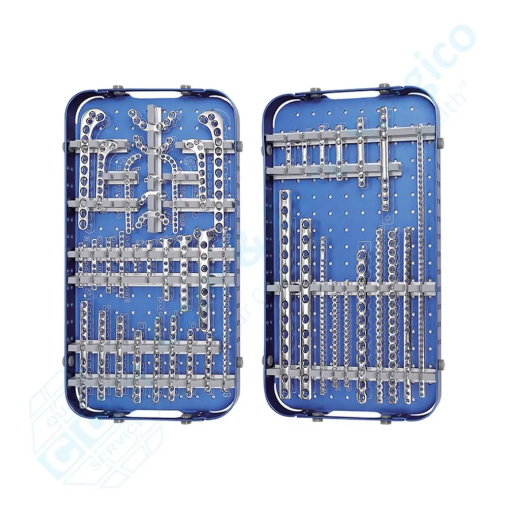 Care & Cure Surgico Pet Bone Medical Instruments Titanium Micro Trauma Mini Veterinary Locking Plate Orthopedic Implant Set