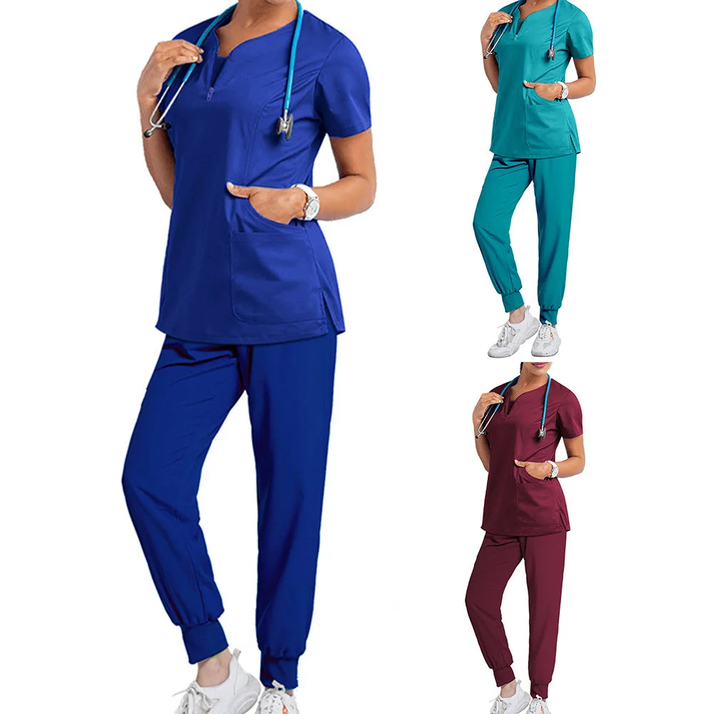 Medical Scrubs Uniforms Nursing Wear Hospital Sets Nurse Uniforms For Hospital scrub nurse uniforms set suit for women orange