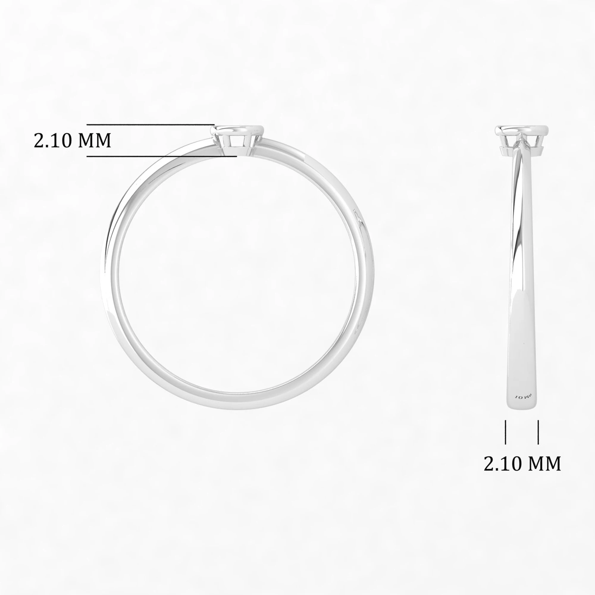 Trendy Natural Emerald Solitaire Ring Stacking Minimalist Round Gemstone Rings Classic For Women For Office Wear 14 K Gold H-VS