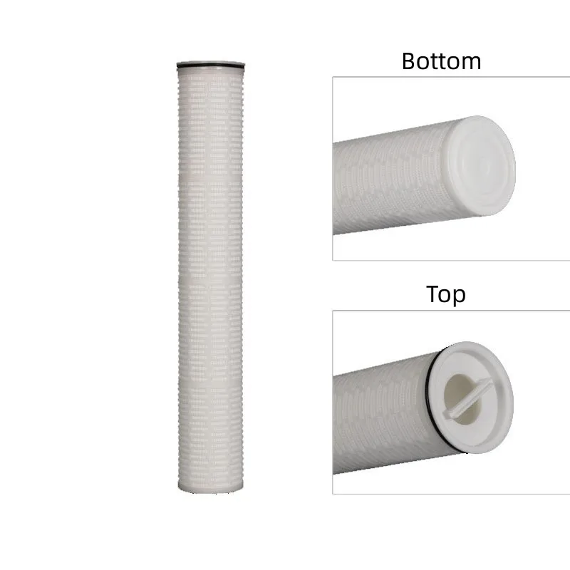 Industrial Large Flux Pleated Cartridge Filter High Flow Filter Cartridge For Seawater Purification System