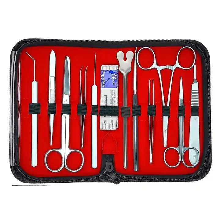 12pcs Stainless Steel Dissection Kit Set Anatomy Biological Sample Biology Teaching Medical Student Dissecting Lab Set