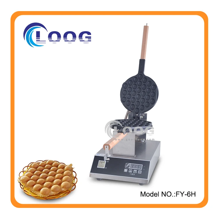 Commercial Bubble Egg Waffle Maker Computer Board HK Bubble Waffle Machine