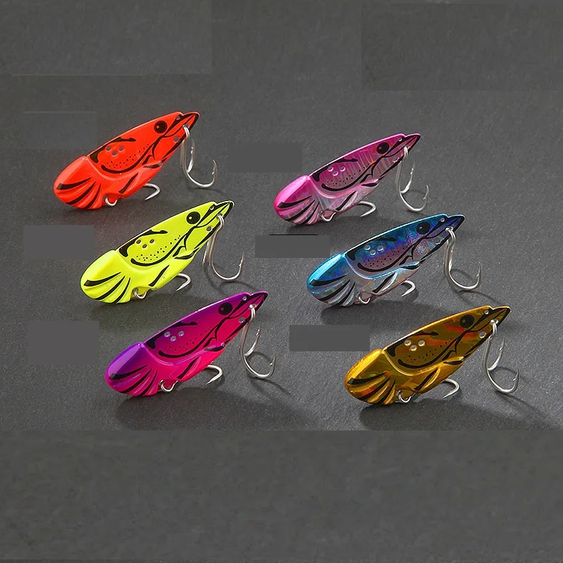 2022 Willfishing VIB Lures 45mm 9g  Butterfly Shrimp Metal VIB Long-range Cast Vib Fishing Lure With BKK Hooks