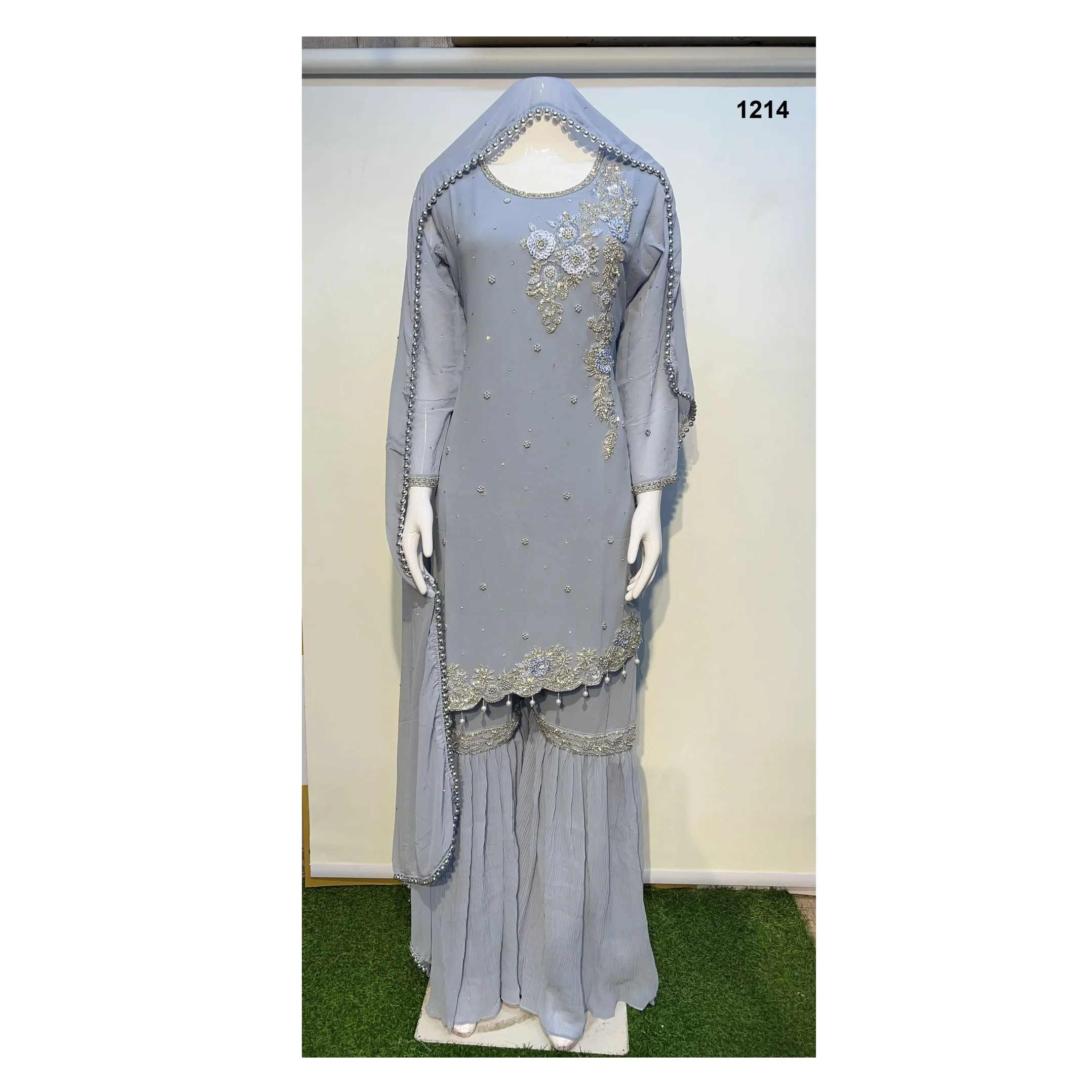 Handwork Women Salwar Suit Embroidered Ladies Salwar Kameez For Wedding Wear At Wholesale Price From India