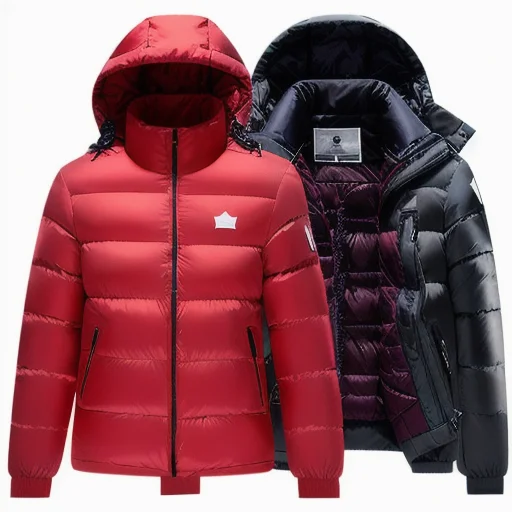 Custom Logo Nylon Black Hooded Winter Bubble Puff Filled Down Puffer Jackets Coat