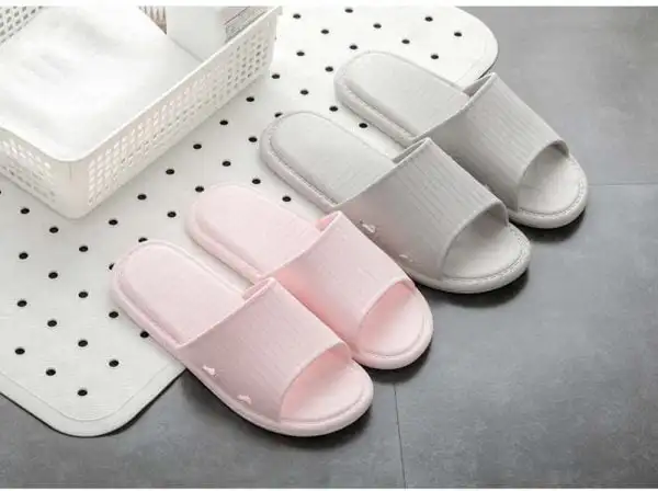 Summer flat slippers, Casual Cork white beach sandals, sandal