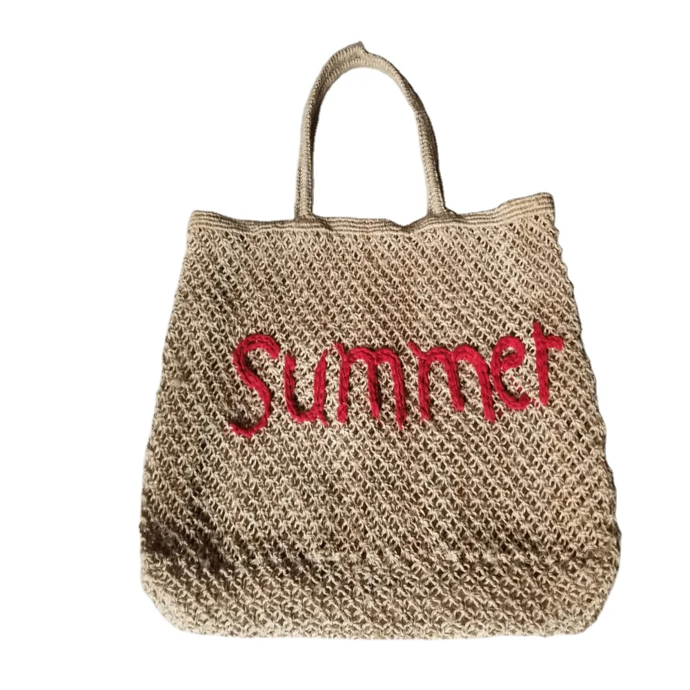 HANDMADE ECO-FRIENDLY BOHEMIAN JUTE MACRAME BAGS FOR WOMEN BEACH BAG fashion