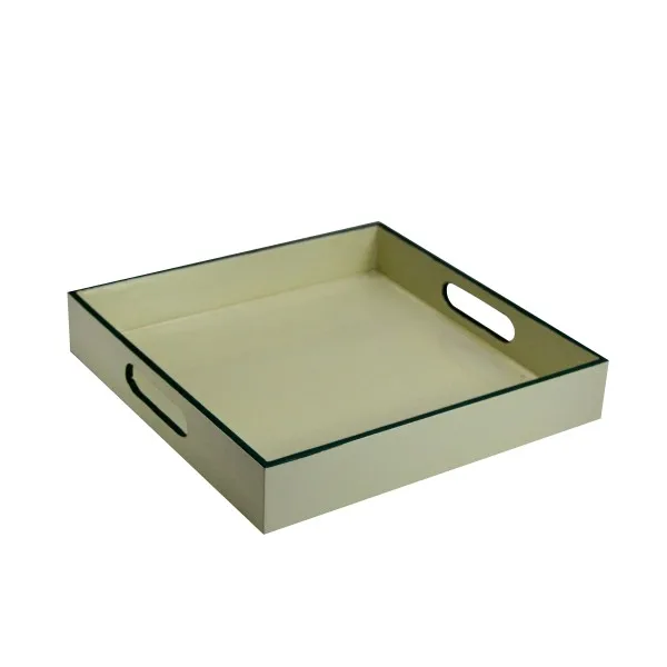 Tray Tea Serving Tray Nesting Wooden with Handle Leaf Shape Wooden Rustic Custom Wood Style Pcs Hotel Color Feature Eco Hathai