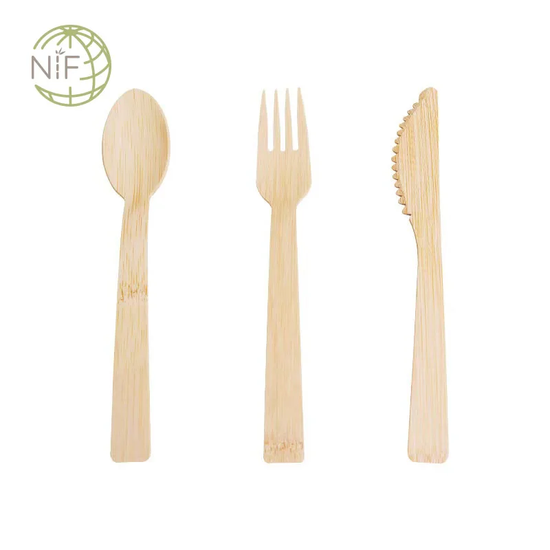 Competitive Price Eco-friendly Biodegradable Bamboo Knife Fork Spoon Utensils for Kitchen Use