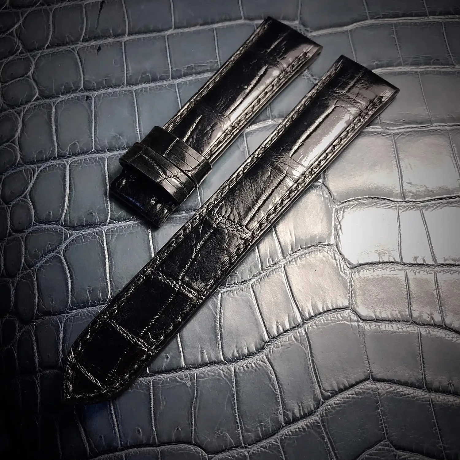 Luxali Genuine Crocodile Leather Watch Straps Luxury Watch Strap Handmade Watch bands Size 20mm 22mm