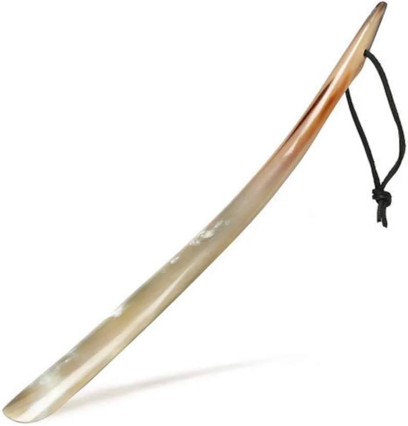 Luxurious Buffalo Horn Shoe Horn  Handcrafted with a Polished Finish Perfect for Men