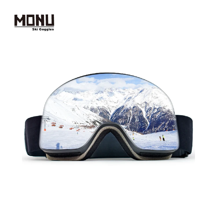 MONU Factory Custom Anti-fog and Anti-reflection Ski Glasses for Adult