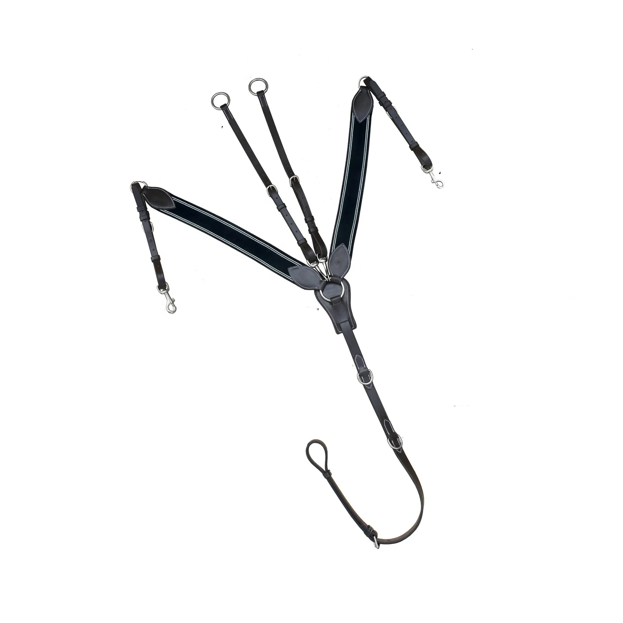 Horse and Equestrian Adjustable Latest Deluxe Breast Plate Hunting Breastplate Quick Leather 5 point 1