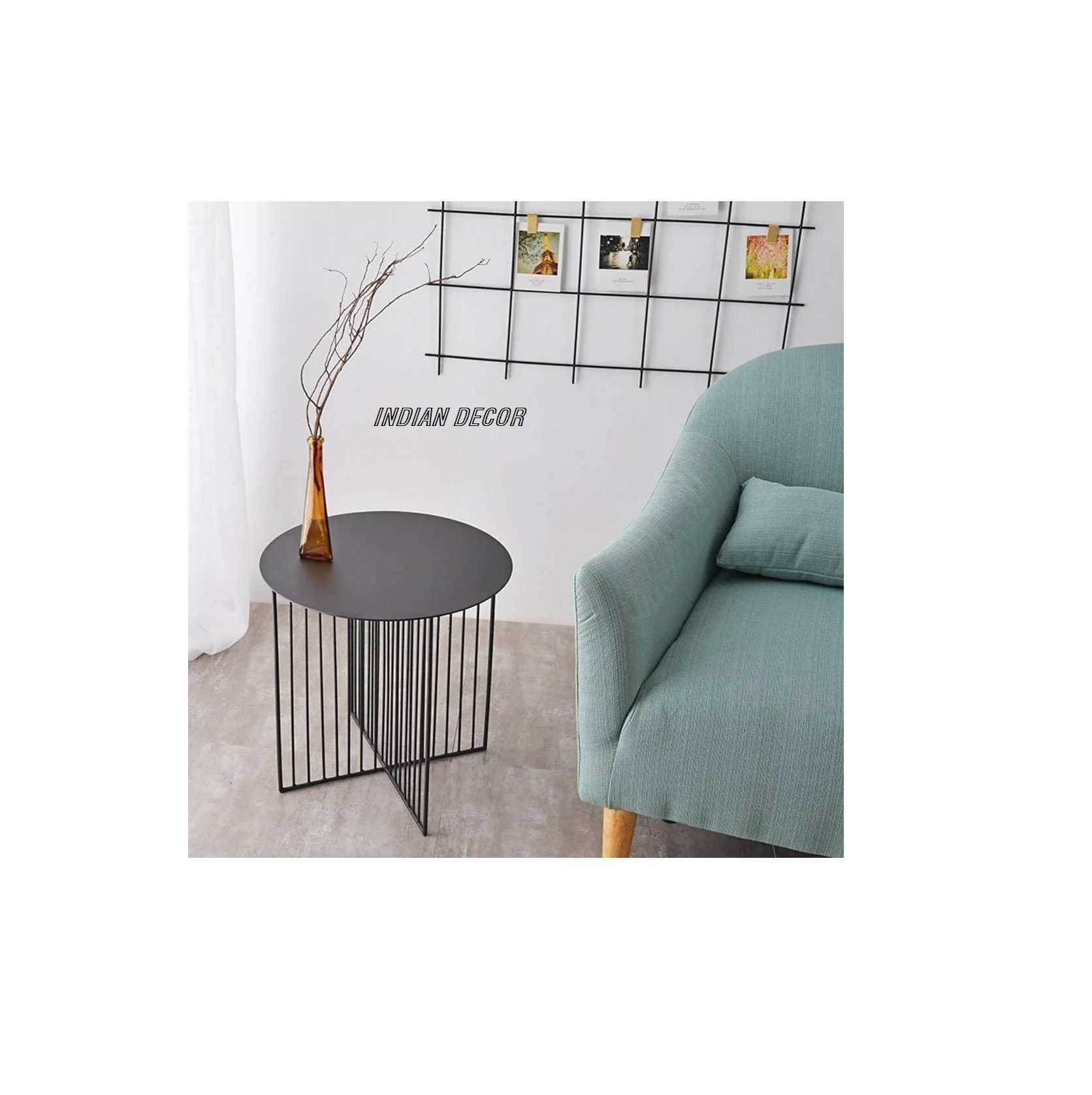 Metal Decorative Room Bedroom Restaurant decor table Coffee High Quality Metal Round Side Table With Metal