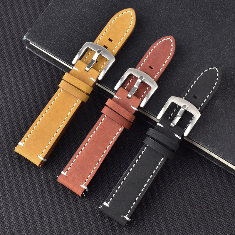 Business Luxury leather Watch Band - Super Soft and Comfortable  22MM 20