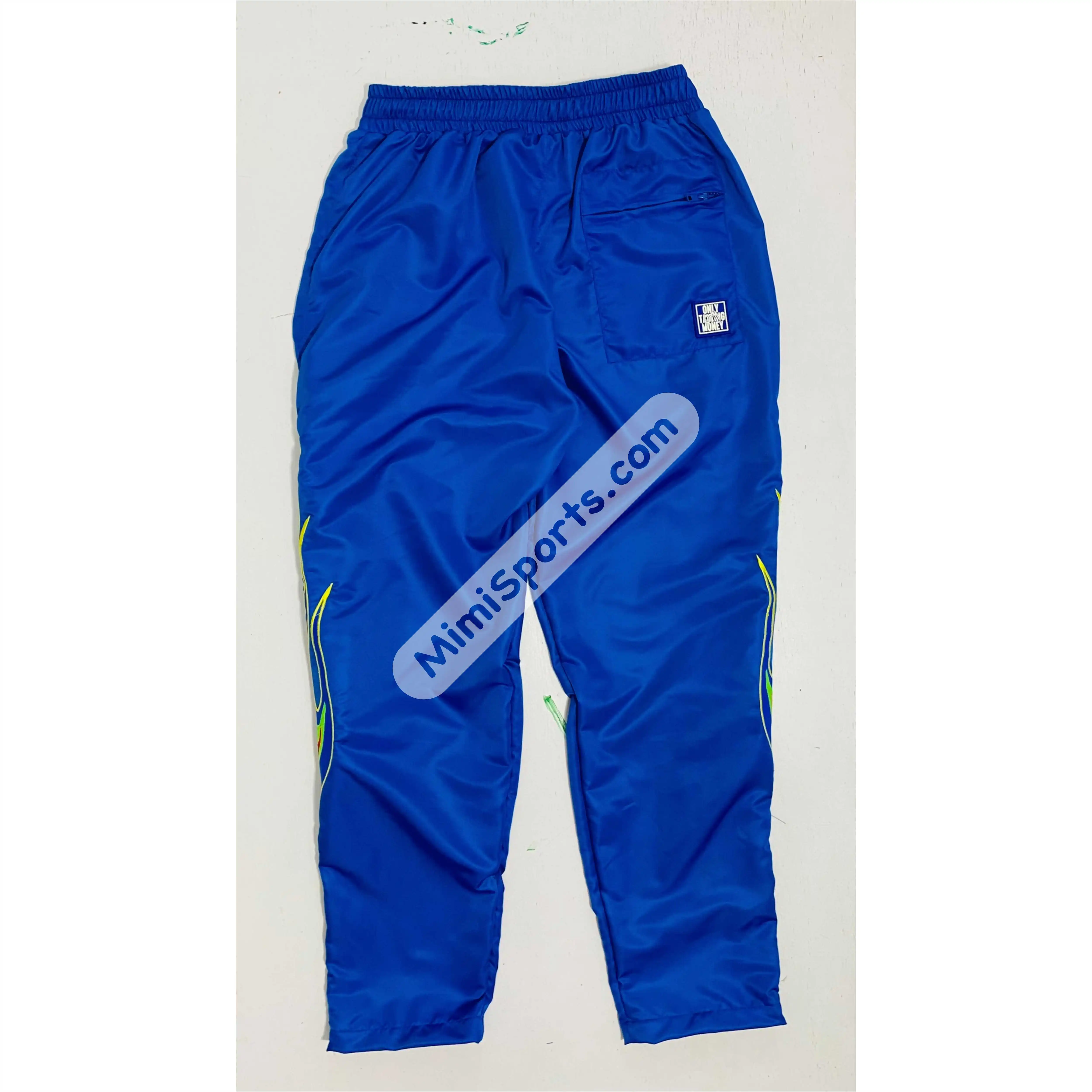 Trending Blue Customer Windbreaker Nylon Pant Custom sweatpants 3m reflective streetwear windbreaker nylon pants for men