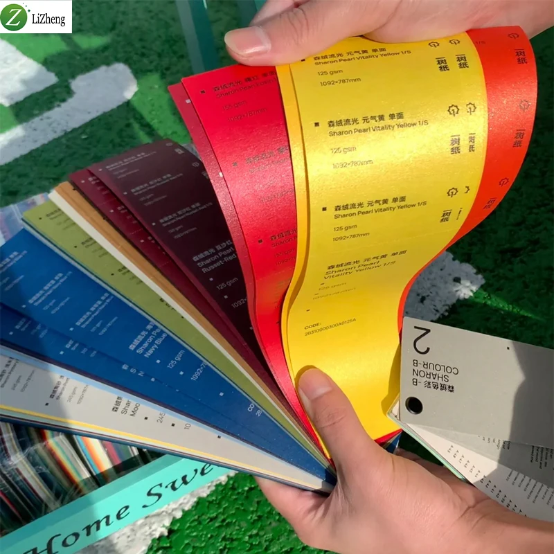 Lizheng Specialty Paper Decorating Colorful Pearl Paper Metallic Printing 180 gsm pearl paper