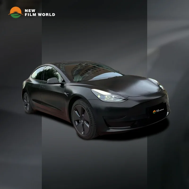 PET Ceramic Black Car Wrap Film car wrapping film vinyl Stickers Glossy car wrap vinyl film