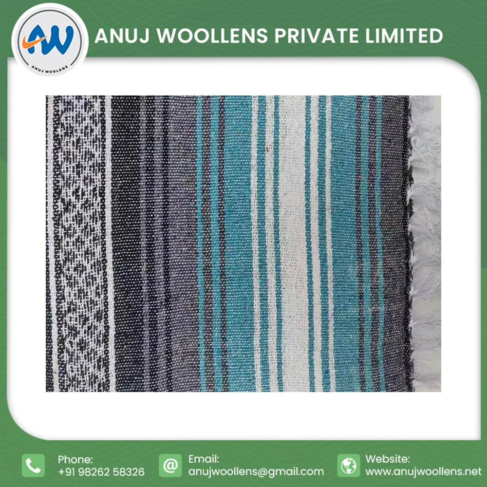 Factory Low MOQ Wholesale Woven Custom Jacquard Blanket American Style Blending Towel Blankets Tapestry Woven Blankets